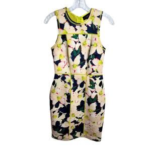 J Crew Floral Cove Surf Scuba Neoprene Bodycon Dress Casual SZ 00